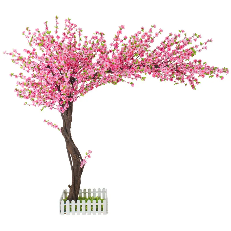 Simulation cherry blossom tree wishing tree landscaping landing simulation green plant fortune tree