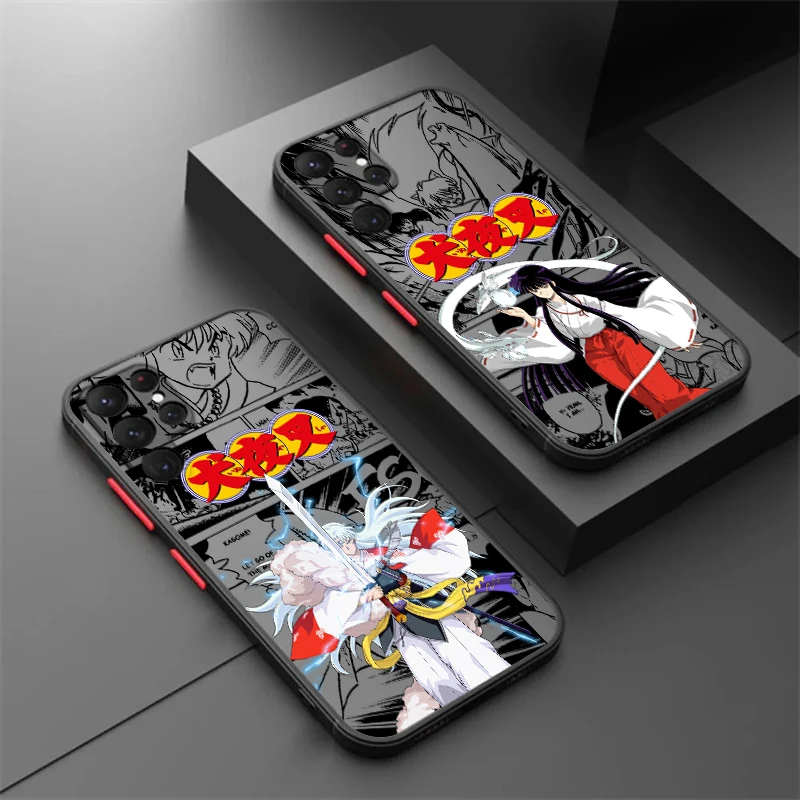 

I-Inuyasha Anime Cool Cute Frosted Translucent For Samsung Note 20 A35 A03 A54 A31 A22 A34 A14 A24 A04 A55 5G Back Phone Case