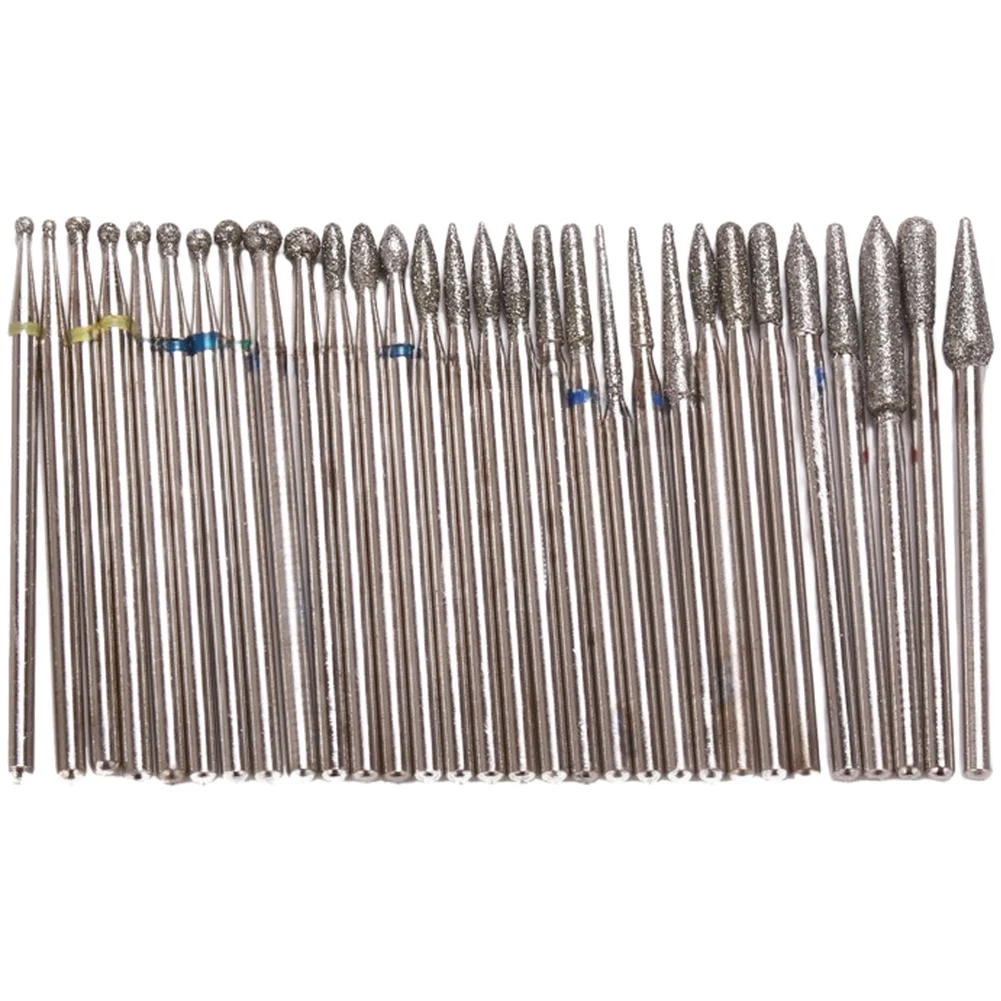 /30pcs /Nail /Drill Bits Set Blue Grinding Heads For Manicure Pedicure Dead Skin Removal And Cuticle Care Salon Home Tools