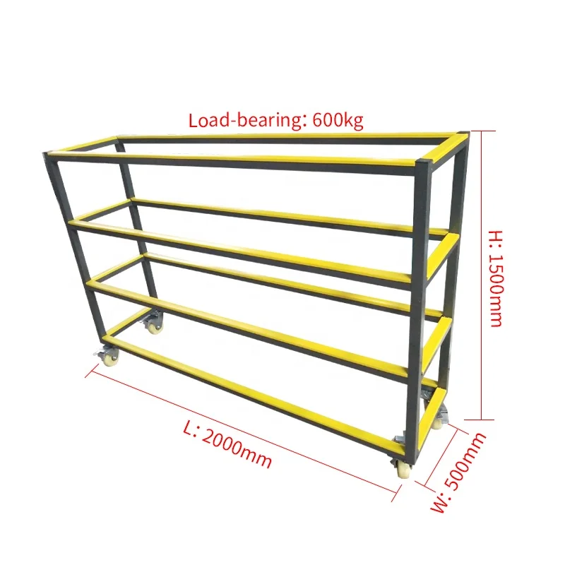 Utility Racks Items Storage Rack Profile Material Garage Shelves Mental Stacking Racks & Shelves With Wheels