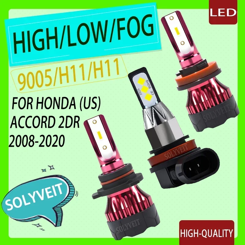 

Waterproof & Dustproof durable 9005 H11 H11 LED Headlight foglight For HONDA (US) ACCORD 2DR 2008 2009 2010 2011 2012 2013-2020