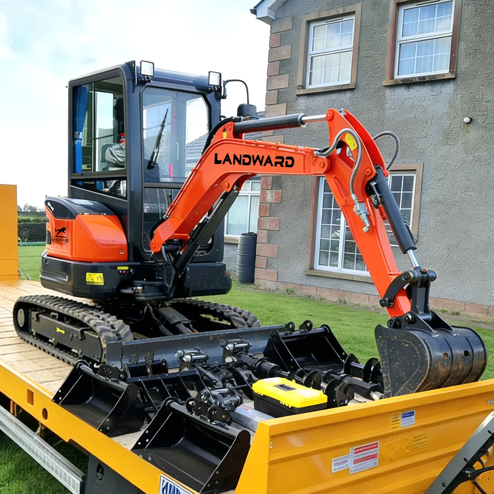 Customized High Quality Kubota Engine 2.5 Ton Hydraulic Mini Excavator Construction Machinery 1800KG Micro Excavation With Cabin