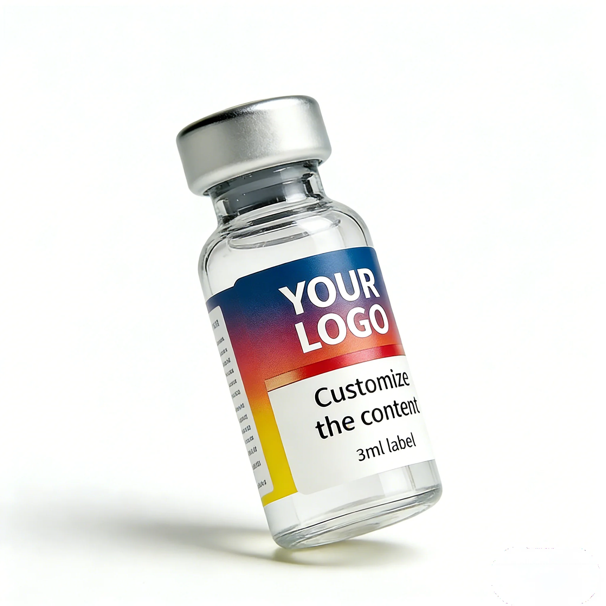Custom Professional Waterproof Vinyl Labels,3ml 10ml 20ml Glass Bottle Stickers for Essential Oil Peptide Vials