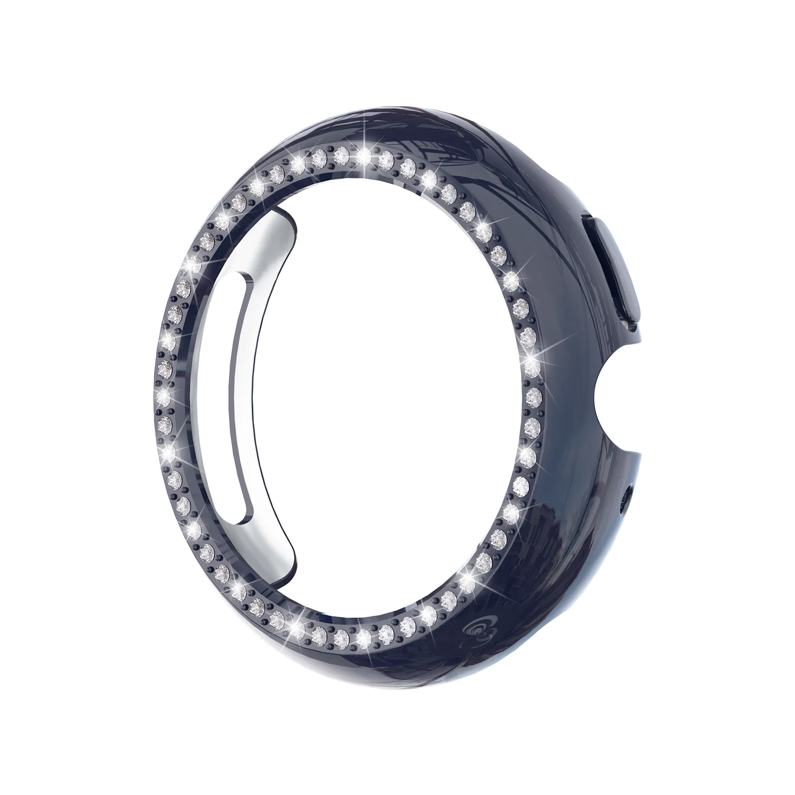 حافظة ماسية صف واحد لساعة Googel Pixel Watch4 41 مللي متر 45 مللي متر غطاء حماية للكمبيوتر الشخصي نصف حزمة غلاف حماية مجوف لساعة Google Watch4 #6