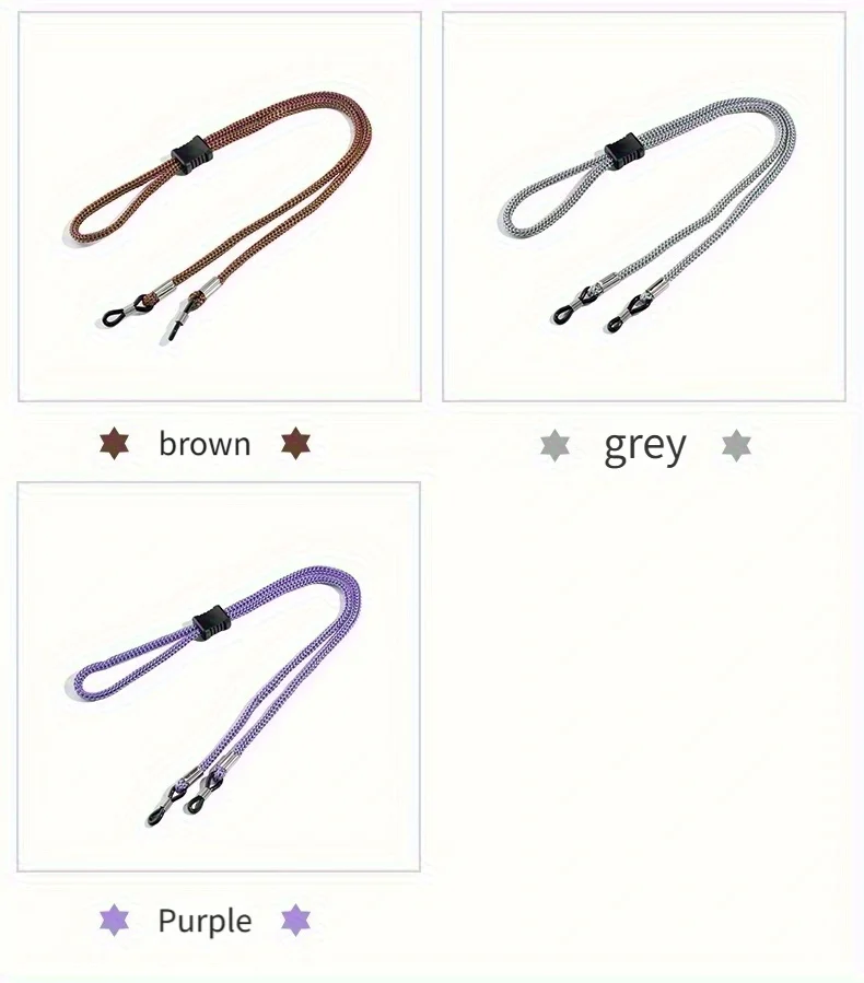 1 Stück verstellbares, rutschfestes Brillenband für Outdoor-Sport und Reisen, tragbare Augenseil-Brillenkette, praktisch und sicher – Detail 6