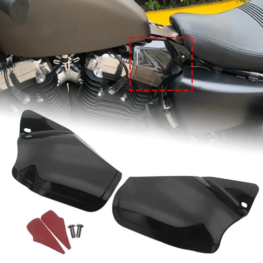 

Motorcycle Accessories Engine Heat Deflector Shields ABS For Harley Sportster Iron XL883 1200 72 SuperLow Roadster 2014-Up