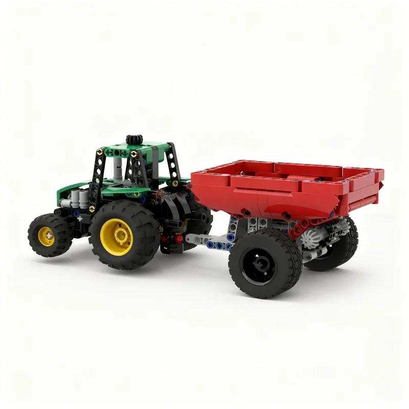 165pcs MOC Mini Grain Cart Technical Model Building Toys Blocks Architecture DIY Creative Education Christmas Gifts Idea