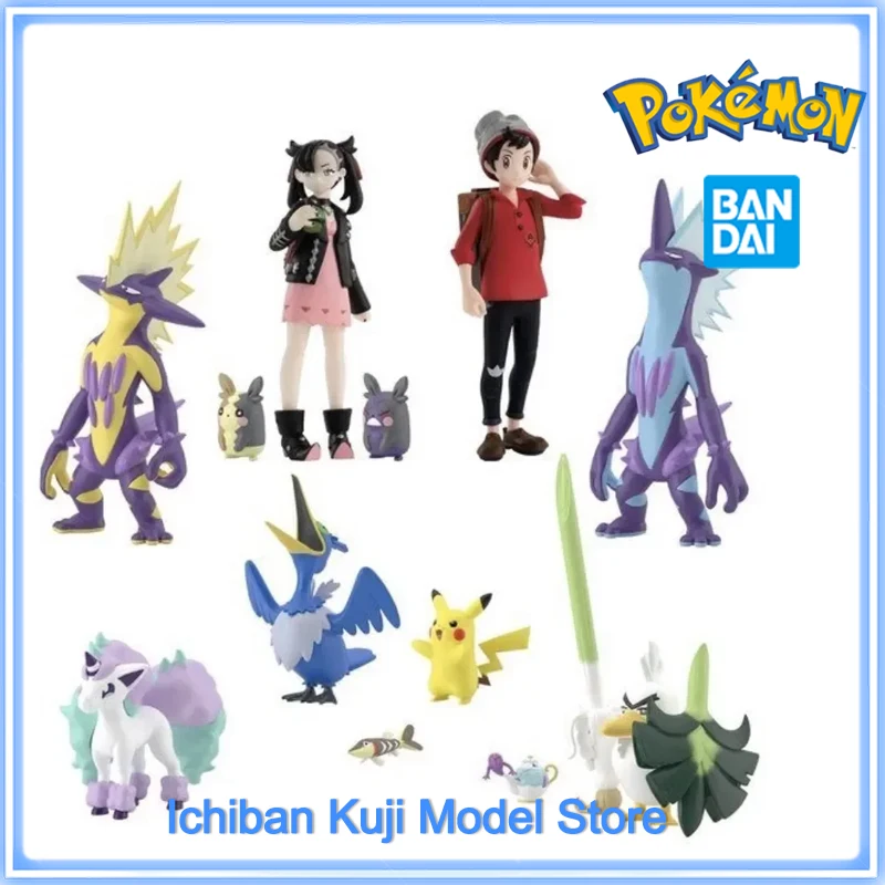 Original Bandai Scale World POKEMON Galar Region Marnie Victor Toxtricity Sirfetch'd Cramorant Anime Figures Model Toys Gifts