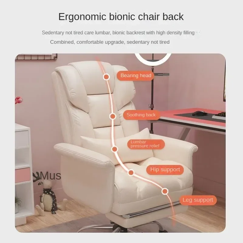 Computer Chair, Home  Lazy Chair, Can Lie Down or Nap, Study Room, Office, Game Chair, Adjustable Backrest, Leisure Sofa Chair