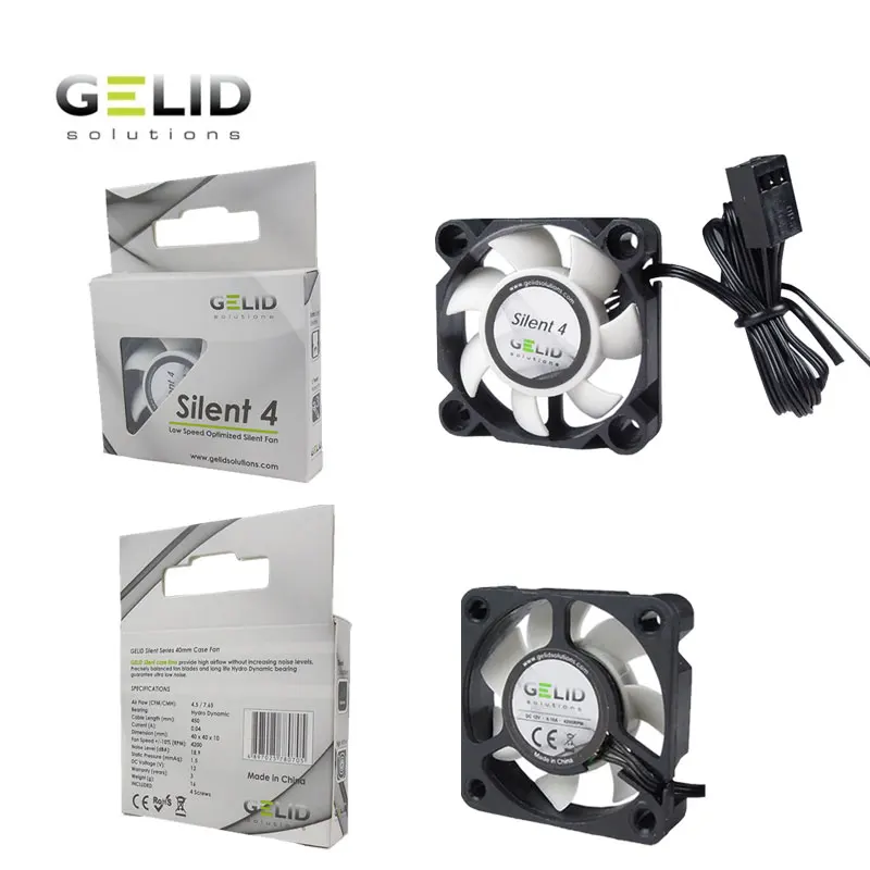 GELID Silent Computer Case Cooling Fan RGB 90mm/120mm/140mm Quiet 1000RPM PWM Fan CPU Cooler Master Radiator