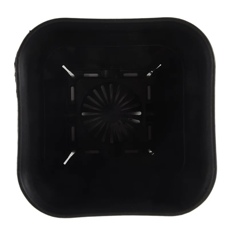 

AB33-12PCS-Pack Black Square Plastic Succulent Plant Pot For Plant Flowers Cactus, Etc., Black Nursery Flower Pot
