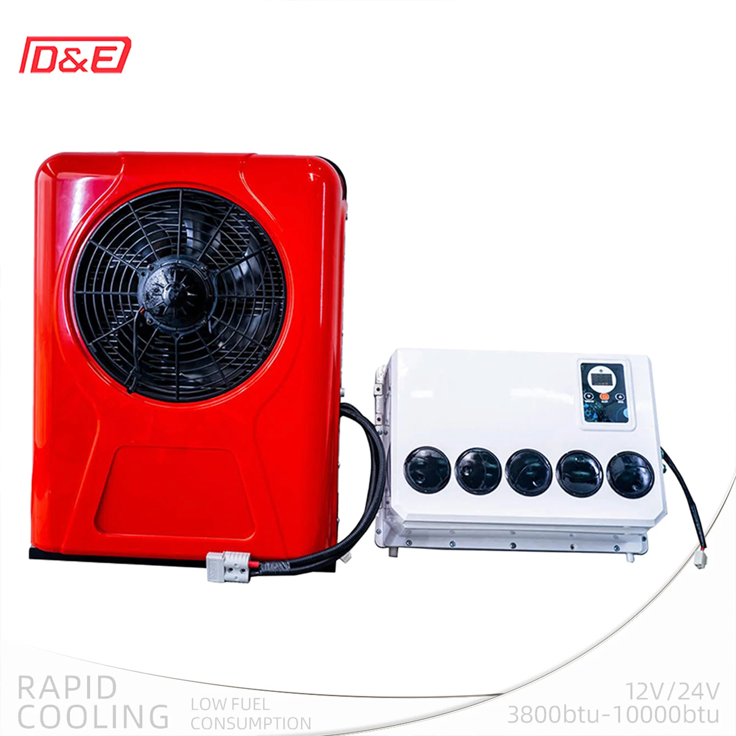 12V 24V Electric DC Split Parking Air Conditioner for Truck Tractor Cab Universal