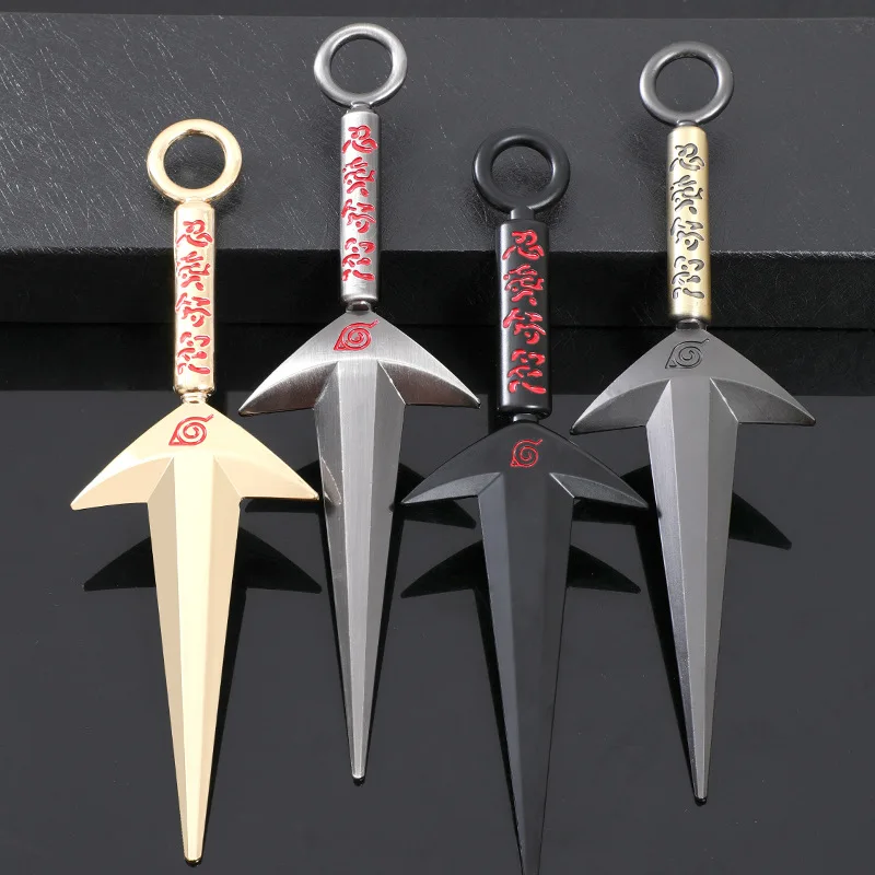 8.66inch Namikaze Minato Kunai Flying Thunder God Prop Polychrome Anime Naruto Weapon Alloy Craft Model Cosplay Ninja Toys Boys