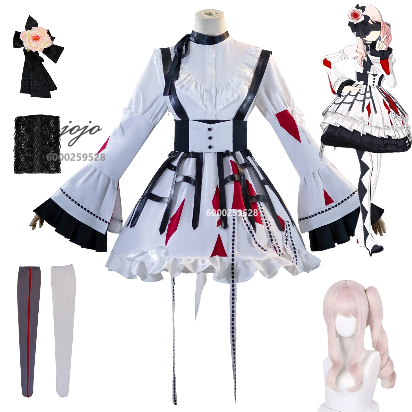 

COLORFUL STAGE Akiyama Mizuki Cosplay Costume Dress Wig Anime Clothes Performance Uniforms Halloween Party Role Play Comic Con