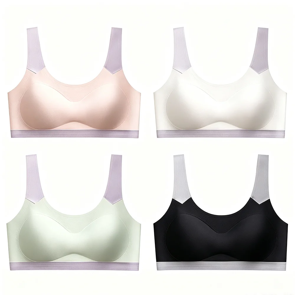 Girl‘s Development Period Sports Bra Teenage Training Bras Youth Shock-absorbing Comfortable Seamless Vest Girl Underwear 10-16T