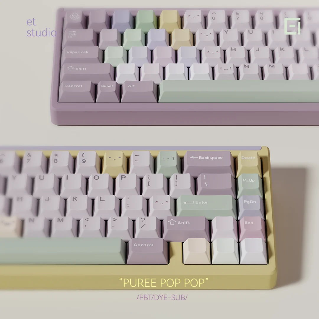 Chosfox&ET 171 klawiszy Taro Paste Pistachio Keycap PBT Keycaps Cherry Height Customiz Mechaniczne klawisze klawiatury Wymienne DIY