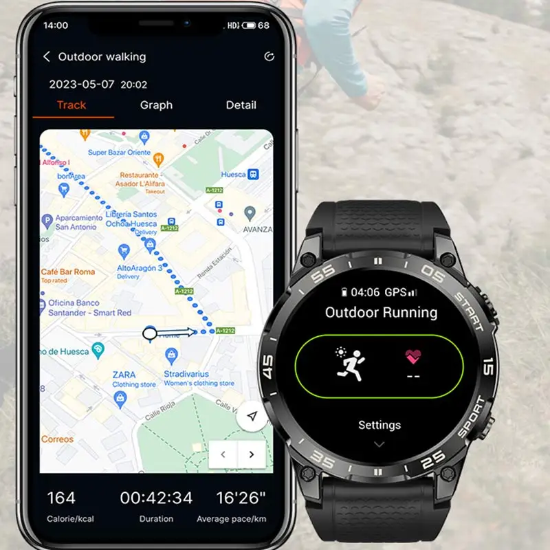 Nowy zegarek damski z amolowanym inteligentnym zegarkiem dla mężczyzn moda sportowa IP68 wodoodporny zawsze na wyświetlaczu BT Call Smart Watch For