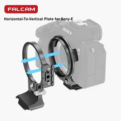 FALCAM Rotatable Horizontal To Vertical Mount Quick Release Plate Kit for Sony E Mount FX3 A7 ZVE10 A7III A7 IV