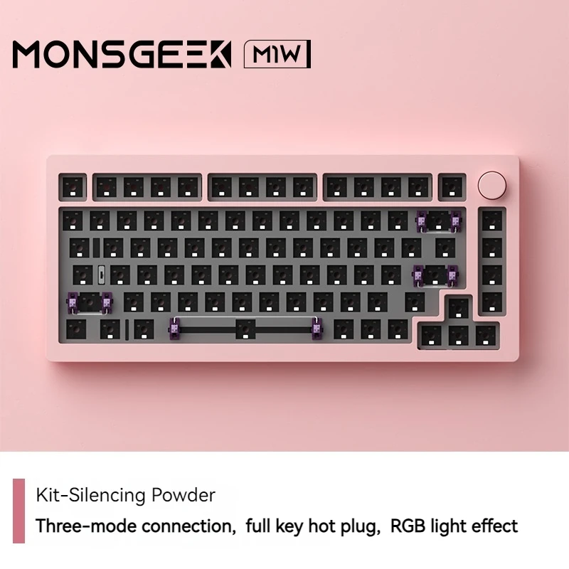 Imagem -06 - Akko-monsgeek M1w Kit Teclado Mecânico Mode 75 82 Chaves Junta de Alumínio Hot-swap Rgb sem Fio Gaming Acessório