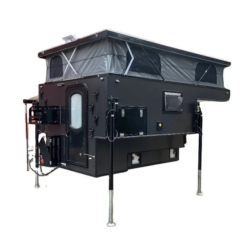 Customized Multi-Function Pop-up Rooftop Tent Slide-in Pickup Truck Camper Caravan For Outdoor Off-Grid Camping