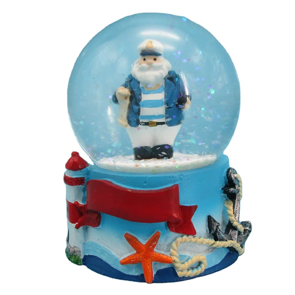 Custom 65 MM Poly Resin Snow Globe Nautical Style Sea Turtle Tourist Souvenir for Home Decor - view 2