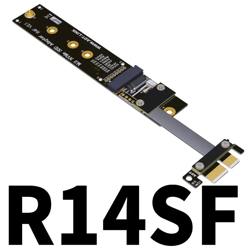 

Flexible PCIe3.0 x1 to M.2 NVMe Extension Riser Cable ultra SSD slot extension cable