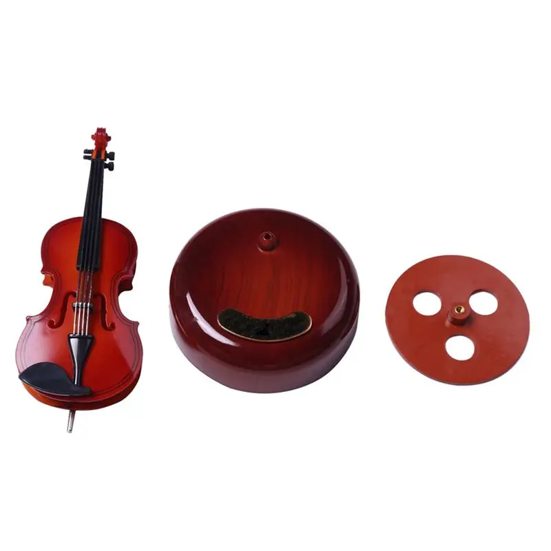 A36T-2X Violin Music Box, Rotating Musical Base, Classical Music Box Instrument, Gift For Boys Girls Birthday Christmas