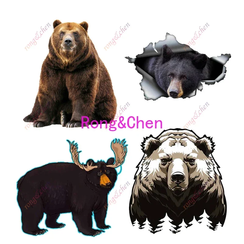 

Funny Animal Car Sticker Black Bear for Car Motorcycle Racing Helmet Laptop Trunk Body Car Window Surfboard Waterproof PVC Decal