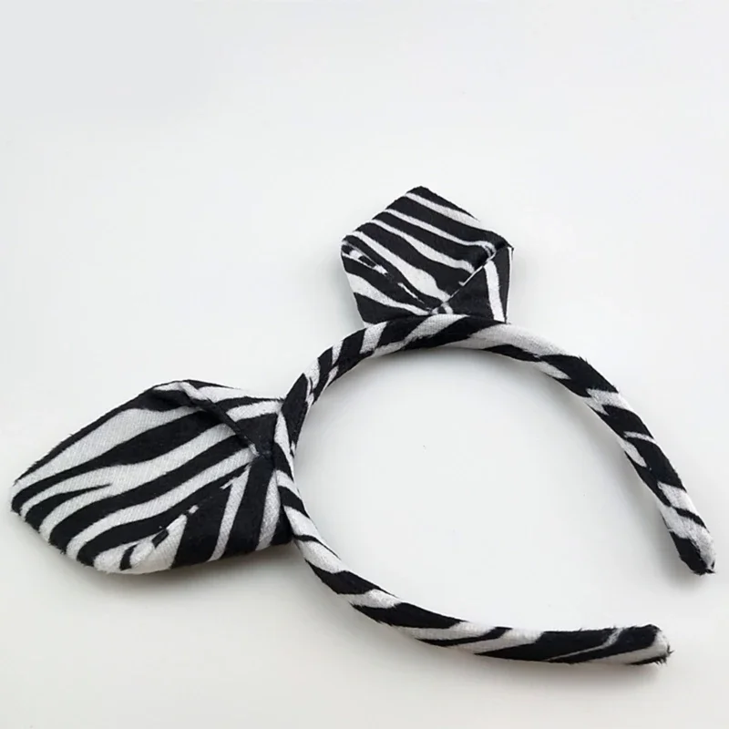 Zebras Ears Headbands Faux สัตว์การ์ตูน Stage Hairband ลายรูปแบบอุปกรณ์เสริมผมสำหรับเทศกาล Party Supplies