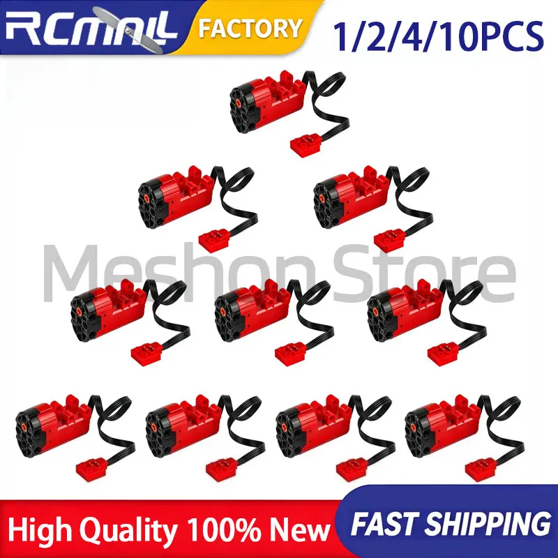 Building Blocks Tech Parts Servo Motor Red Enhanced Plus Steering Power Modification Model Kit for Home Office Display Set - view 4