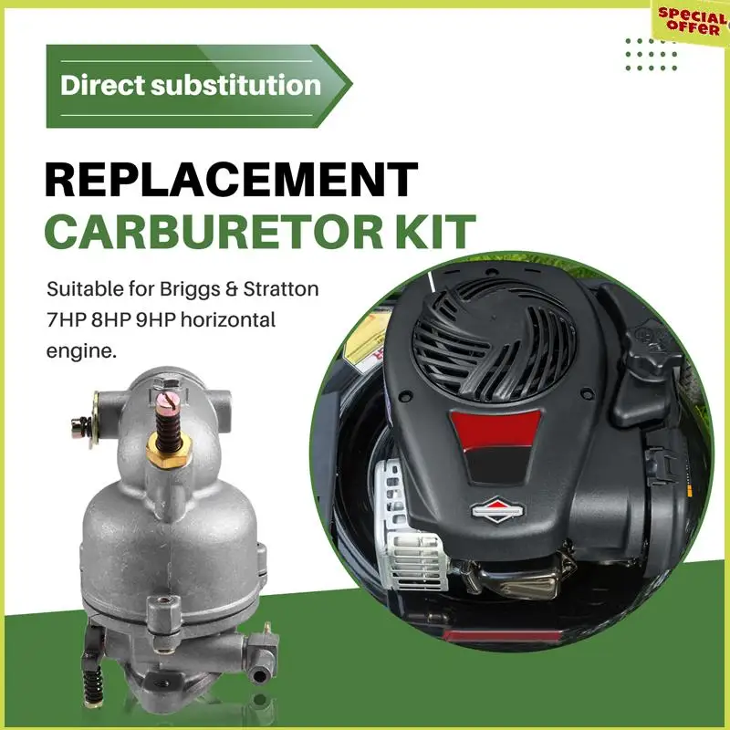 Kit de carburador de substituição a34r com junta forbriggs & stratton 390323 7hp 8hp 9hp acessórios de motor horizontal ferramentas de jardim