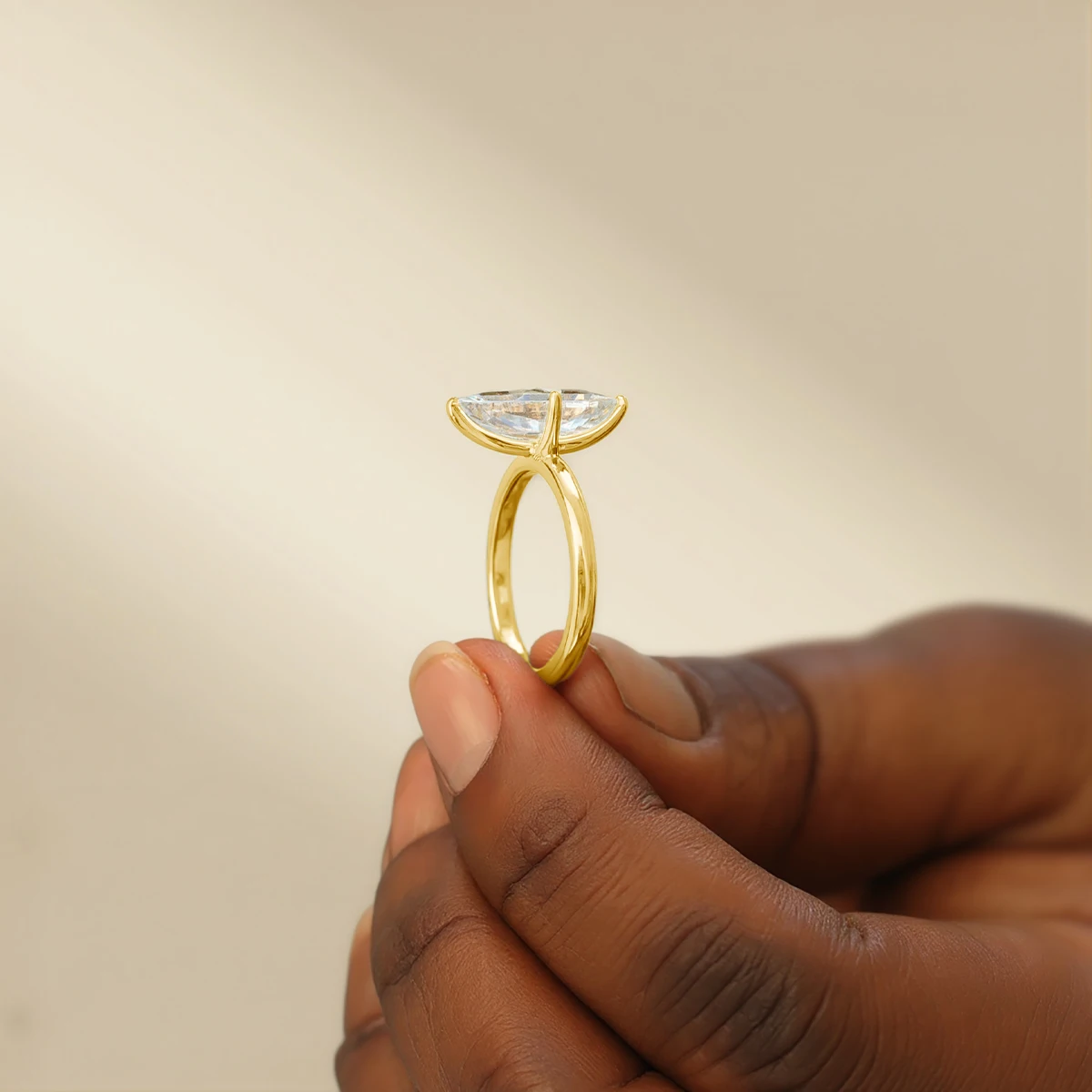 18K Farbige 3 Karat Marquise-Schliff Moissanit-Ringe für Damen, 925 Sterling Silber Labor-Diamant Hochzeitsband Verlobungsring Schmuck – Detail 7