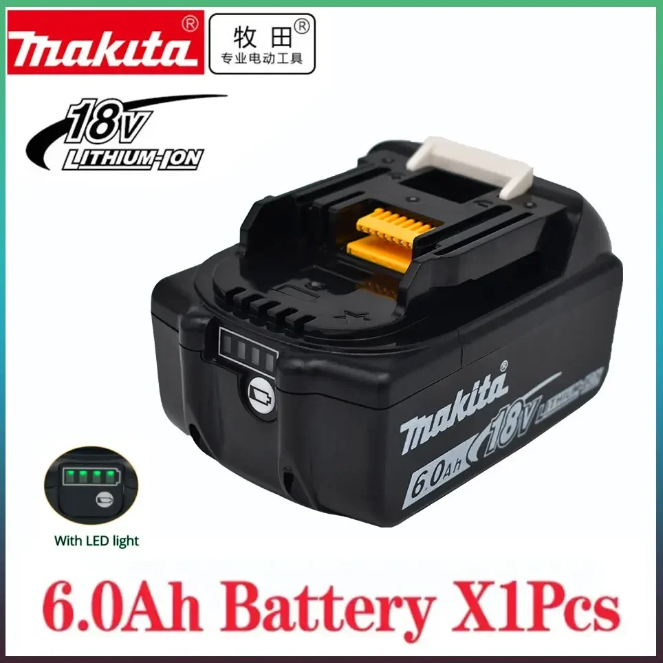 

Makita 18V Battery 6000mAh Rechargeable Power Tools Battery 18V makita with LED Li-ion Replacement LXT BL1860B BL1860 BL1850