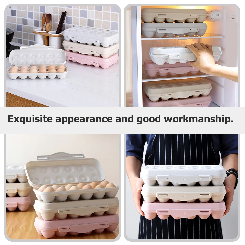 2 Pcs Egg Holders 24 Count Large Capacity Storage Trays Containers Refrigerator Kitchen ganizers Reusable Plastic