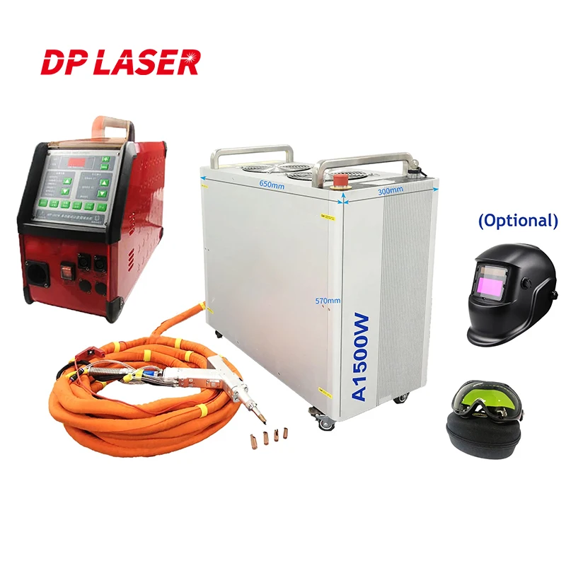 Machine de soudage au laser à fibre portative refroidie par air MINI 1500W avec source laser GW