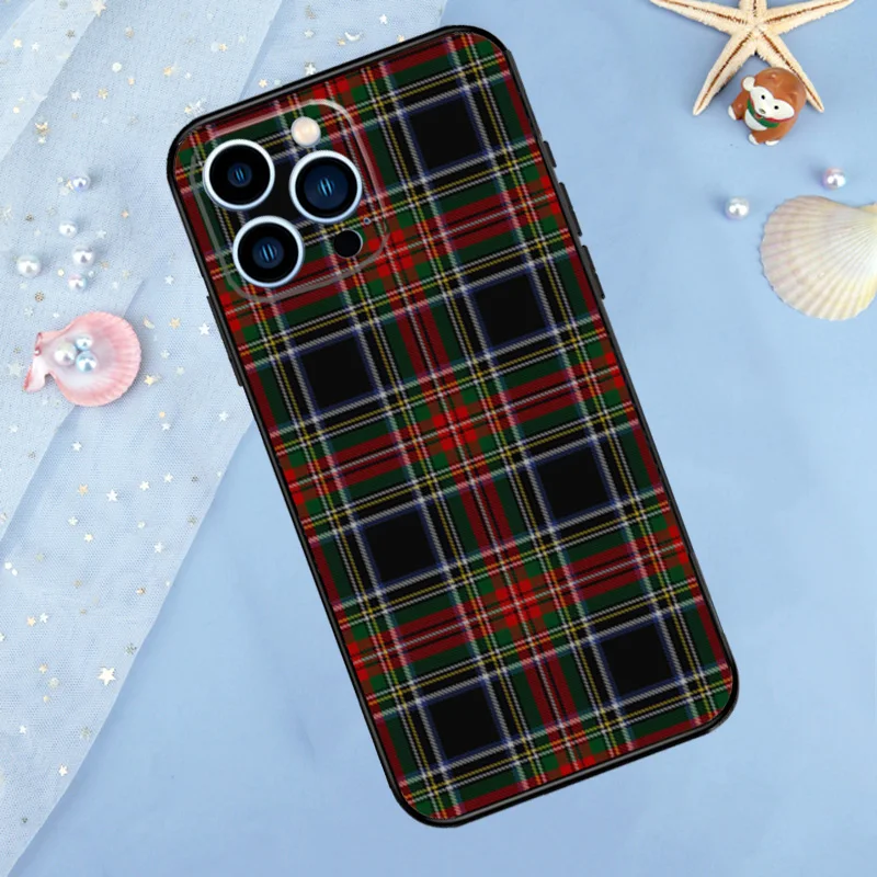 Clan Stewart Dress Tartan Plaid Pattern Case For iPhone 15 16 14 13 12 11 Pro Max Mini X XR XS Max 7 8 Plus Bumper Cases Cover