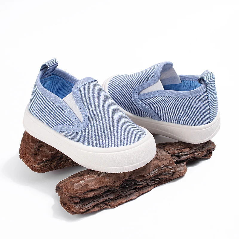 

EDUBA Детская парусиновая обувь без шнуровки с двойной эластичной мягкой подошвой, повседневная обувь для малышей и маленьких детей, весна 2025, распродажа EKC5314