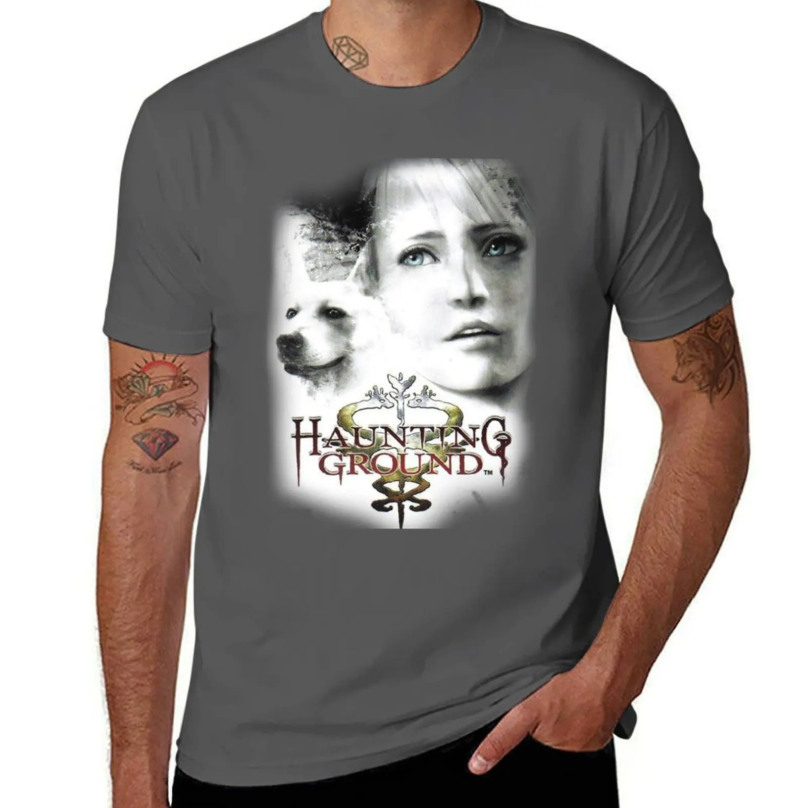 Haunting Ground Title - T-Shirt Work Style Casual T-Shirt