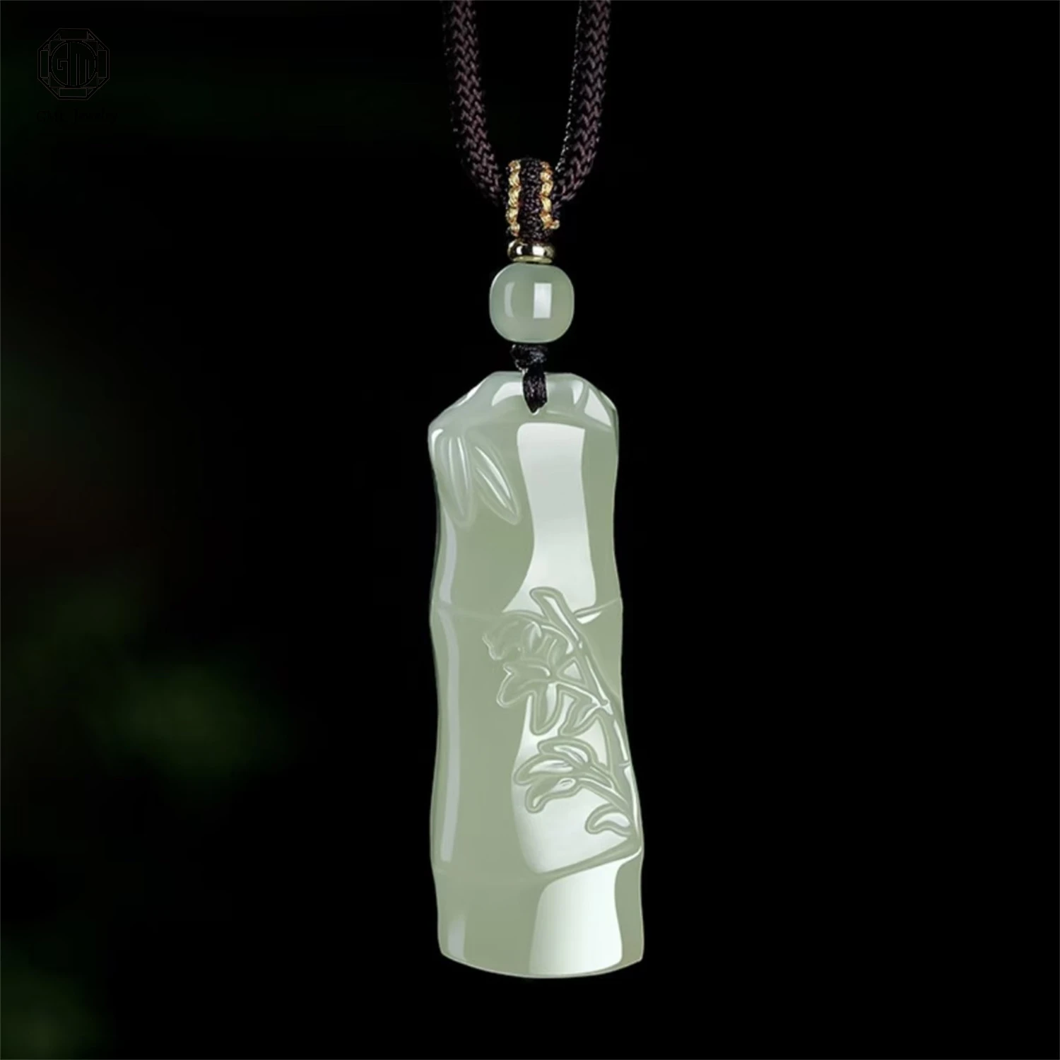 

Natural Old Pit Hetian Jade Bamboo Joint Pendant Continuous Growth Success Symbol Unisex Party Festival Friend Gift Necklace