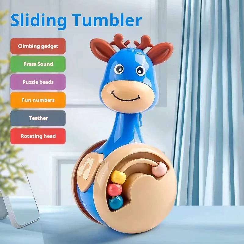 子鹿スライドタンブラースイングおもちゃ恐竜ガラガラ赤ちゃん教育早期教育ギフトおもちゃ