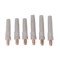 10pcs MB 15AK Welding Contact Tips New Coating Protect 25mm M6 Gas Nozzle Tip 0.8mm-1.2mm MIG Welding Torche Welding Tool Parts