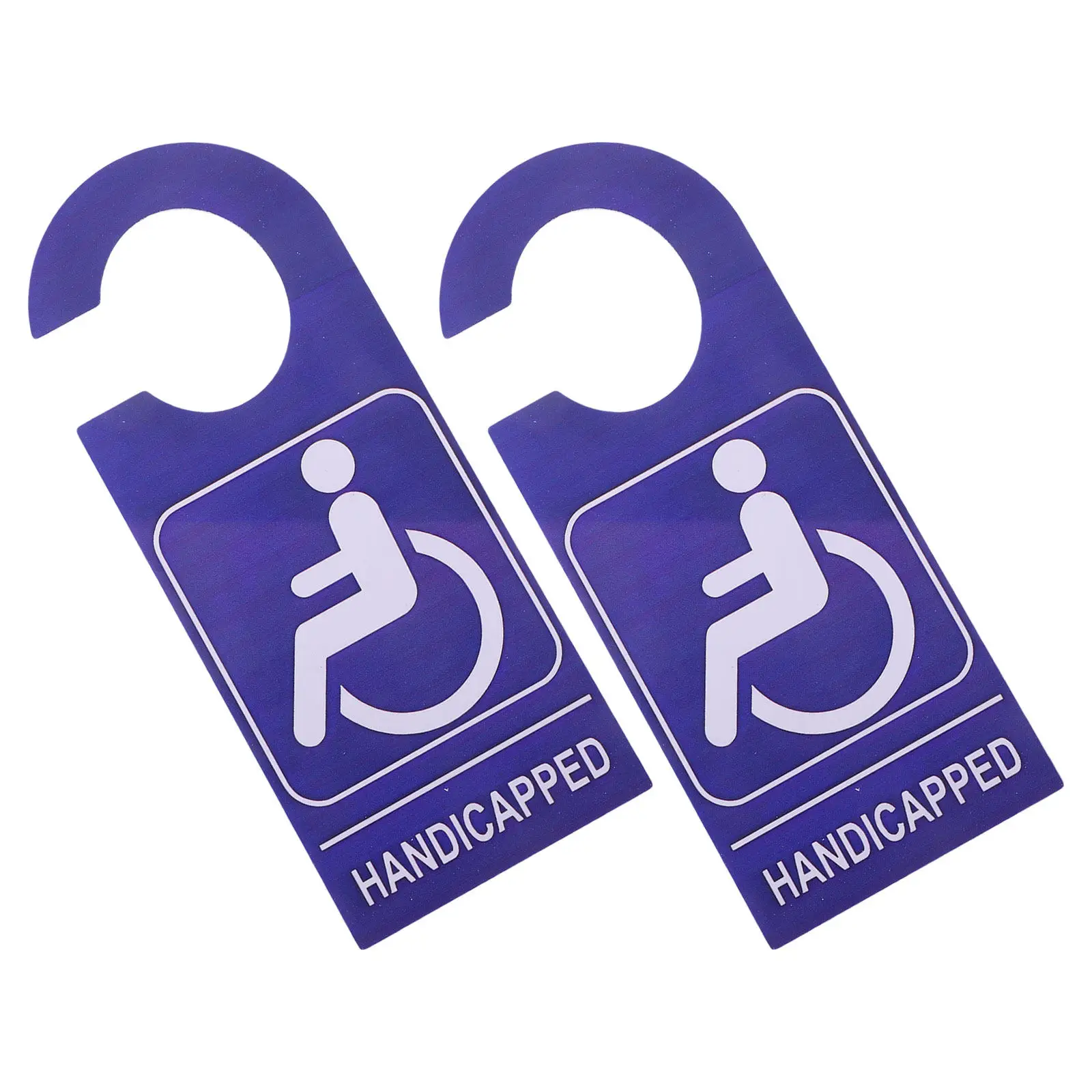 

2Pcs Blue Disability Parking Sign Plastic Handicap Placard Hanger for Auto Vehicle Wheelchair User Sign Disabled Permit Tag