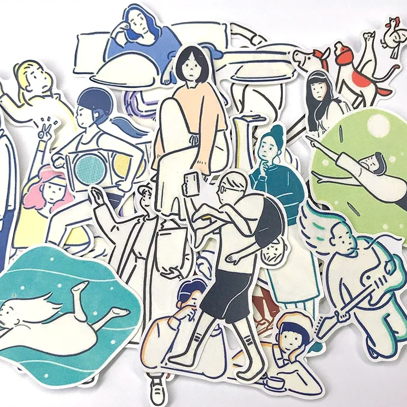 23pcs Cute Couple Love Girl Boy Stickers/Scrapbooking Stickers /Decorative /DIY Craft Photo Albums on Laptop Decal Toy Sticker