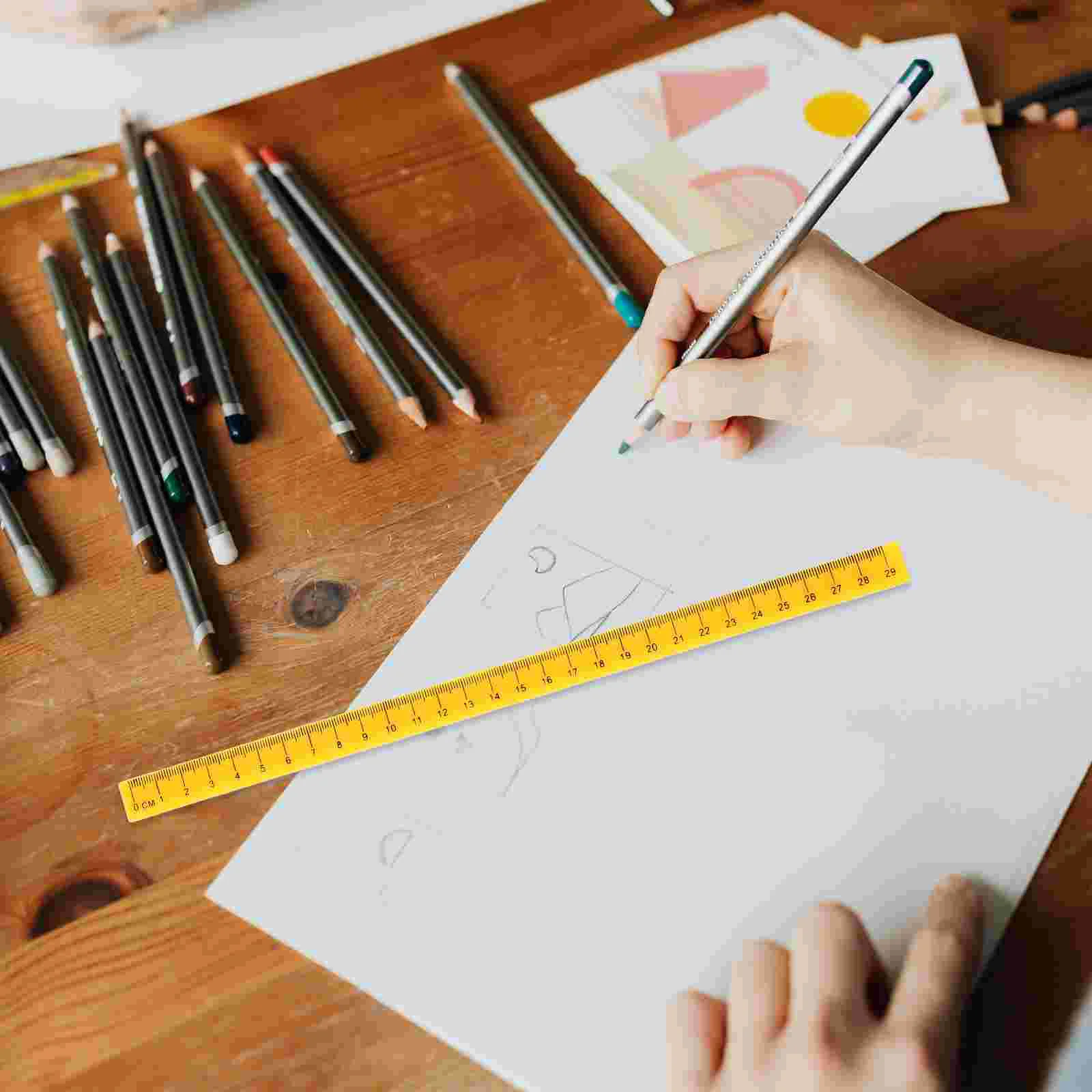 5 Pcs Tape Measure Children's Drawing Board Student Magnet Plastic Working Rulers