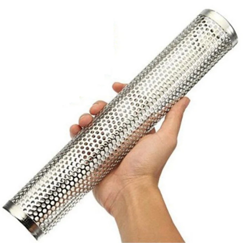 Bbq Stainless Steel Accessories Meshes Perforated Mesh Smoker Tube Barbecue Grill Generator Smoker Filter Tool