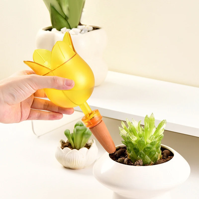 

Самополивающийся цветочный кол в форме цветка, автоматическое устройство для полива растений, домашнее умное устройство для просачивания воды