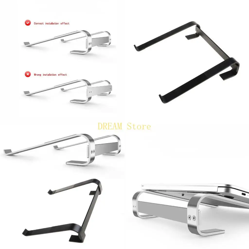 

Aluminum Laptop Stand Adjustable Bracket Desktop Computer Increased Shelf Cooling Base Pad Support Holder Durable best sale