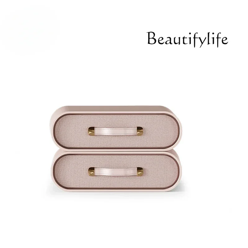 

muebles para hogar Cream wind bedside table creative small light luxury installation-free multi-function rotating double drawer