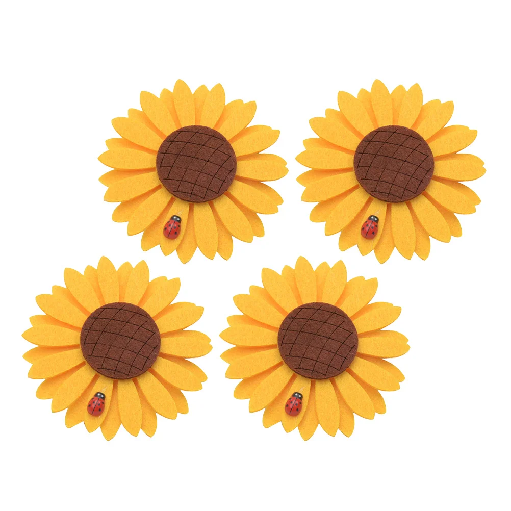 4Pcs Curtain Flower Clip Elegant Sunflower Tie Backs Binding Buckle Keep Curtains Neat Modern Home Decoration Accessory