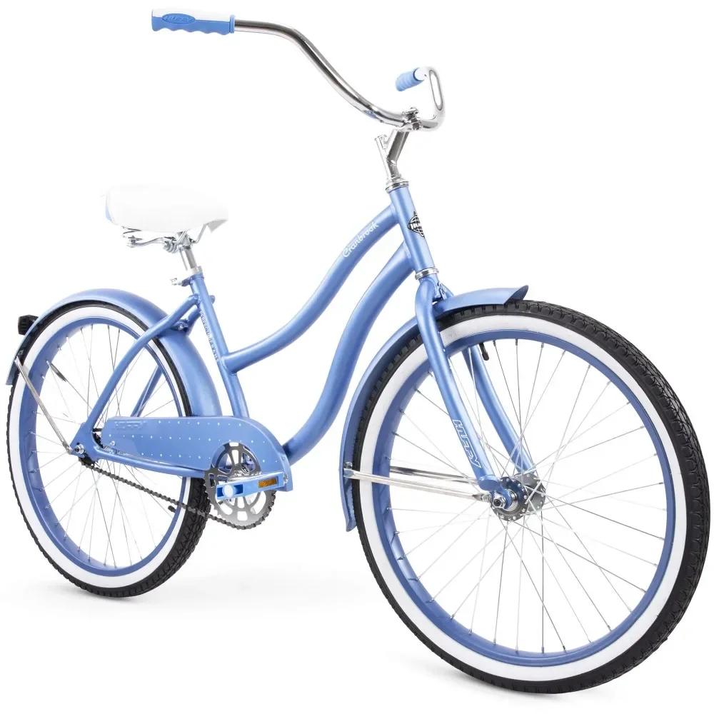 For Cranbrook-Vélo Cruiser pour filles de 24 pouces, cadre à ajustement parfait, 12 ans et plus, pervenche, style, élégance et